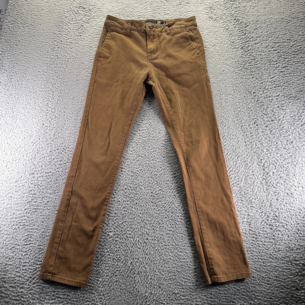 RSQ Pant Mens 29x32 Brown Cotton Chino Skinny Preppy Business Career Office